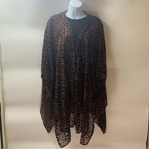 Velvet Burnout Animal Print Sheer Kimono Size M/L